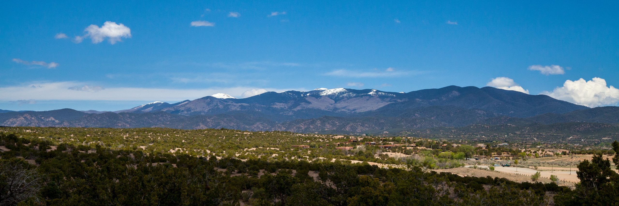 Sangre de Cristo mountains over Santa Fe